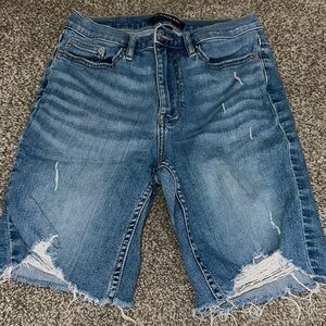 Distressed Denim Shorts